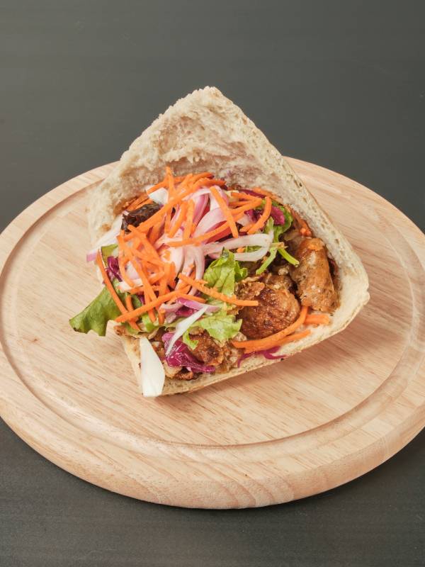 Classic Berlin-style Döner Kebab Sandwich